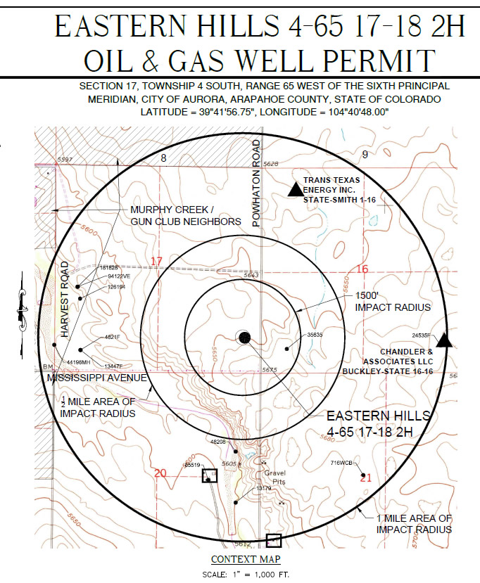 Proposed Eastern Hills Impact Radius